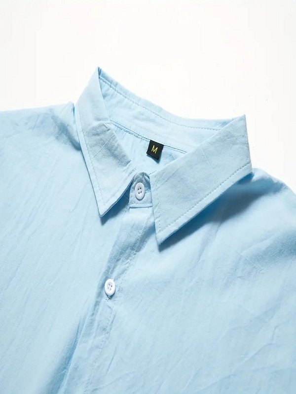 Cămașă de înaltă calitate 95% bumbac 2023, ocazional pentru bărbați, topuri largi, tricou cu mânecă lungă, vară, toamnă, vacanță la plajă, cămăși pentru bărbați