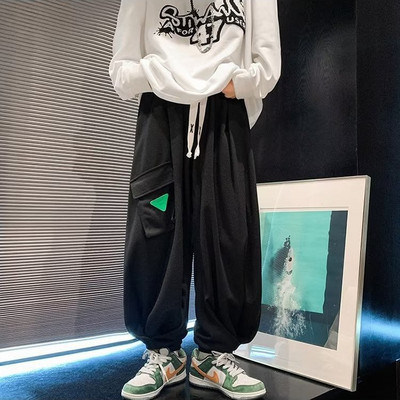Mood Vahvlid Meeste Püksid Jooksjad Harajuku Vabaaja suur tasku Hip Hop Tänavarõivad Chic Meeste Püksid Y2k Unikaalne Techwear Riietus
