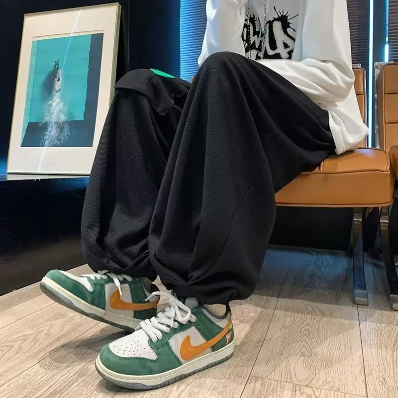 Mood Vahvlid Meeste Püksid Jooksjad Harajuku Vabaaja suur tasku Hip Hop Tänavarõivad Chic Meeste Püksid Y2k Unikaalne Techwear Riietus