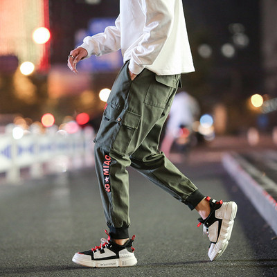 Moda Streetwear Pantaloni pentru bărbați Pantaloni harem versatili 4 anotimpuri Jogger Pantaloni pentru bărbați Naveta acasă Îmbrăcăminte hip hop pentru bărbați