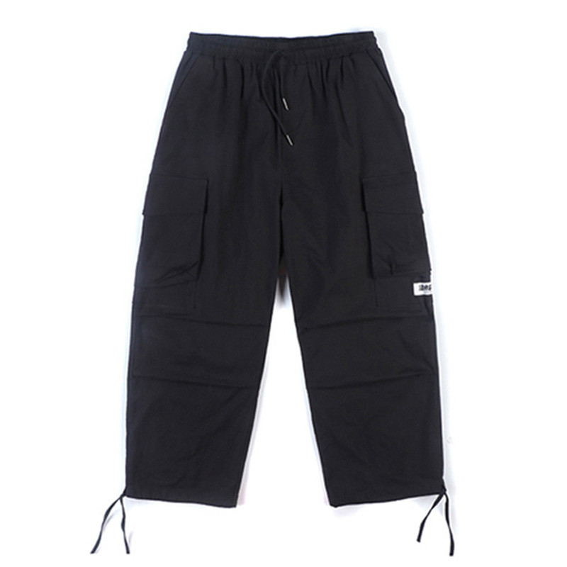 Tänavarõivad Meeste püksid Punk Stiil Kevadsuvi Hip Hop Meeste avarad laia säärepüksid Jogger rula dressipüksid taskute paeltega