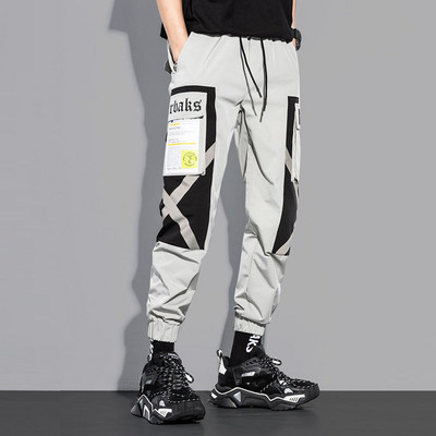 Ανδρικά παντελόνια Cargo Κορεατική μόδα Jogger Ανδρικά ρούχα χιπ χοπ Streetwear Παντελόνια Μαύρο καθημερινό παντελόνι Army casual παντελόνι με πολλές τσέπες