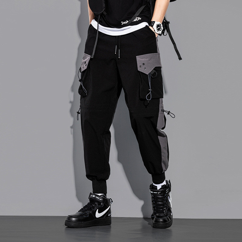 Ανδρικά παντελόνια Cargo Κορεατική μόδα Jogger Ανδρικά ρούχα χιπ χοπ Streetwear Παντελόνια Μαύρο καθημερινό παντελόνι Army casual παντελόνι με πολλές τσέπες
