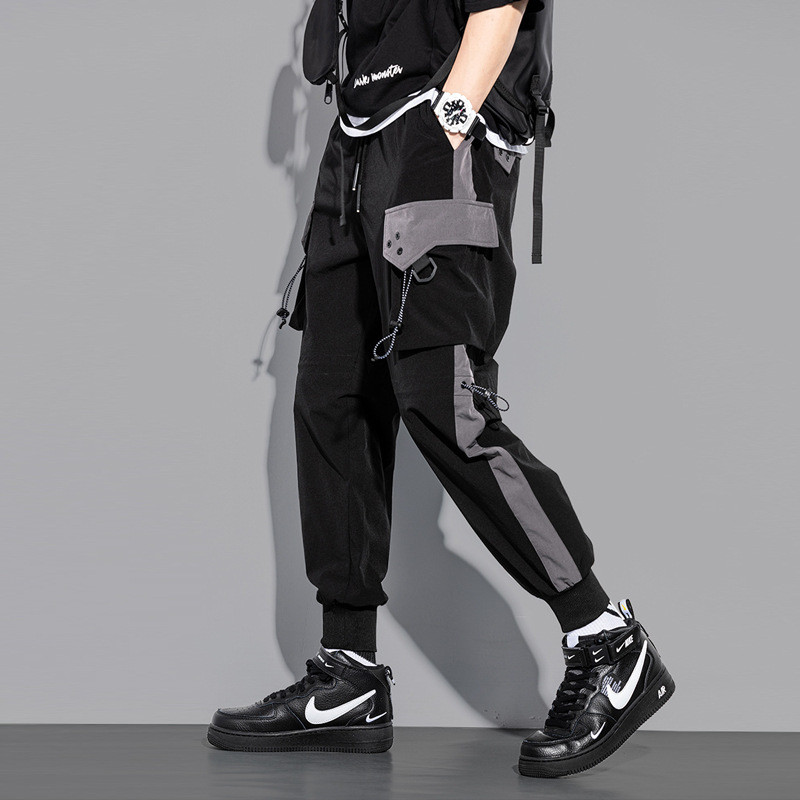 Ανδρικά παντελόνια Cargo Κορεατική μόδα Jogger Ανδρικά ρούχα χιπ χοπ Streetwear Παντελόνια Μαύρο καθημερινό παντελόνι Army casual παντελόνι με πολλές τσέπες