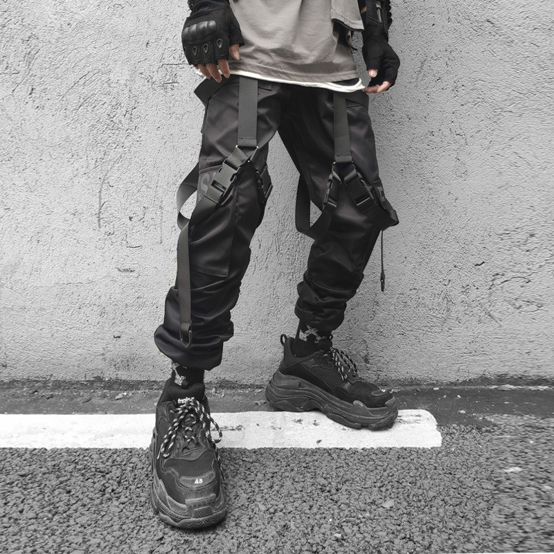 Joggers Muškarci Hip Hop Cargo hlače Ulična muška odjeća Gotičke hlače Japanska Harajuku moda Popularna ulična pop odjeća