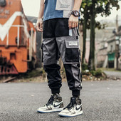 Cargo hlače Muškarci Joggers Ulična odjeća Harem hlače Moda Ležerna Techwear Hip Hop Trenirke Muške hlače Japanski korejski stil