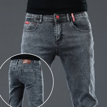 2023 Brand Men Jeans Slim Fit Skinny Denim Jeans Designer Elastic Straight Jeans Stretch παντελόνι Ανδρικό τζιν