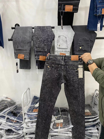 2023 марка Мъжки дънки Slim Fit Skinny Denim Jeans Дизайнерски еластични прави дънки Еластични панталони Дънки за мъже