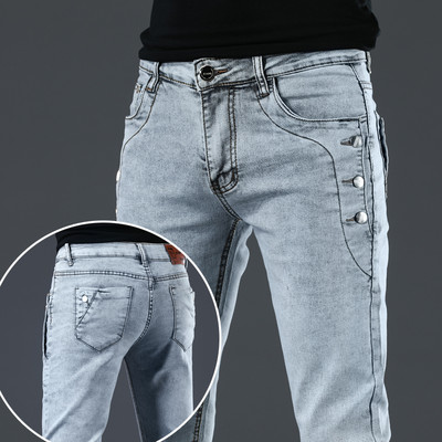 2023 Brand Men Jeans Slim Fit Skinny Denim Jeans Designer Elastic Straight Jeans Stretch παντελόνι Ανδρικό τζιν