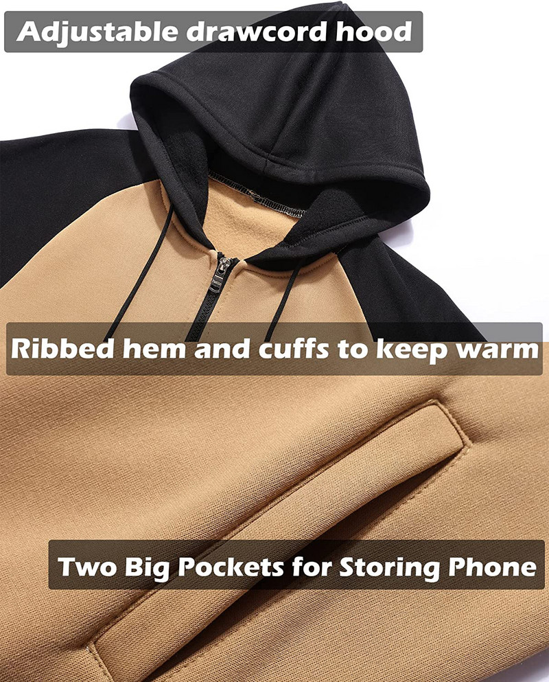 Muški sweatshirts patchwork s kapuljačom i patentnim zatvaračem dugih rukava proljeće jesen flis modni ležerni ulični muški kardigan S-3XL