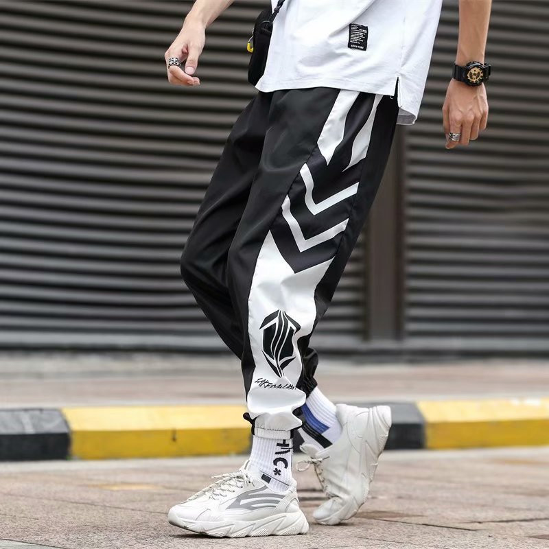 Ιαπωνικά Streetwear Ανδρικά φαρδιά παντελόνια Casual Sports Κομψά Λεπτά Παντελόνια Harem Πανεπιστημιούπολη Άνετα Ρούχα Jogger Μπάσκετ για εξωτερικούς χώρους