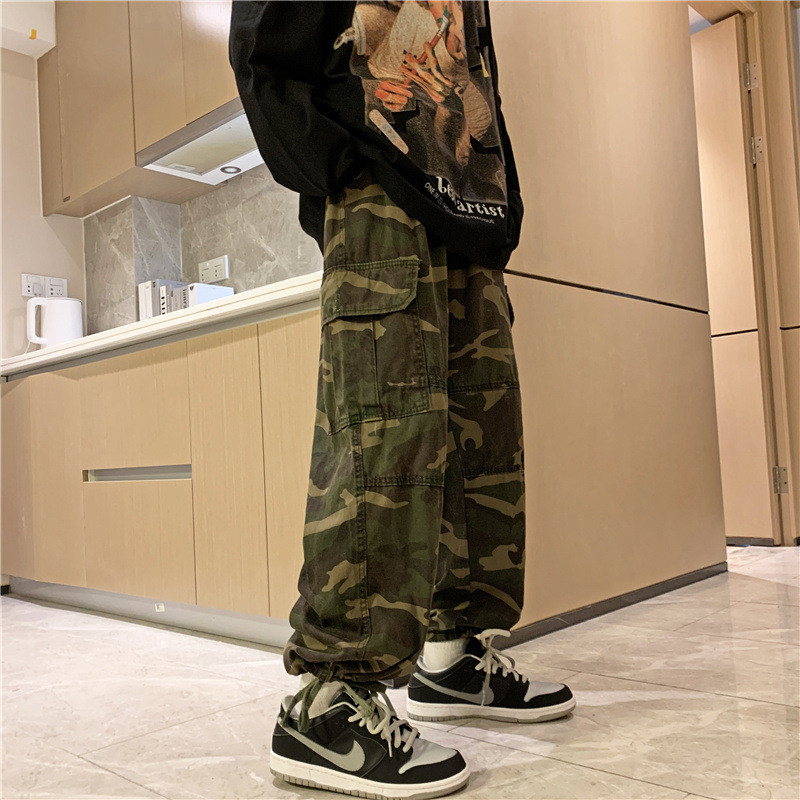 Hip-hop tänavarõivad Haaremipüksid vabaaja kamuflaažipüksid, sörkimispüksid, meeste sõjaväestiilis meeste rõivad kevad-sügis taktikalised püksid