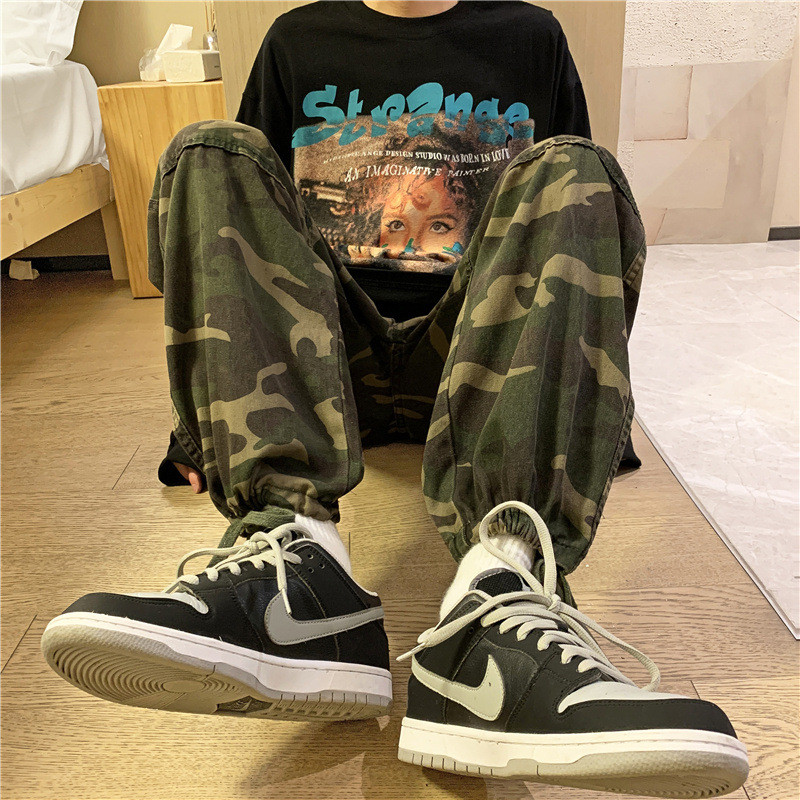 Hip-hop tänavarõivad Haaremipüksid vabaaja kamuflaažipüksid, sörkimispüksid, meeste sõjaväestiilis meeste rõivad kevad-sügis taktikalised püksid