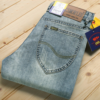 Proljeće jesen 2023. Nove muške traperice Vintage plave jednobojne elastične klasične traperice Muške uske modne traper hlače Muške