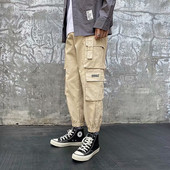 Meeste vabaajarõivad lahtised jooksupüksid meeste sörkimispüksid spordipüksid hip-hop kottis püksid tööriided dressipüksid