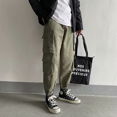 Meeste vabaajarõivad lahtised jooksupüksid meeste sörkimispüksid spordipüksid hip-hop kottis püksid tööriided dressipüksid