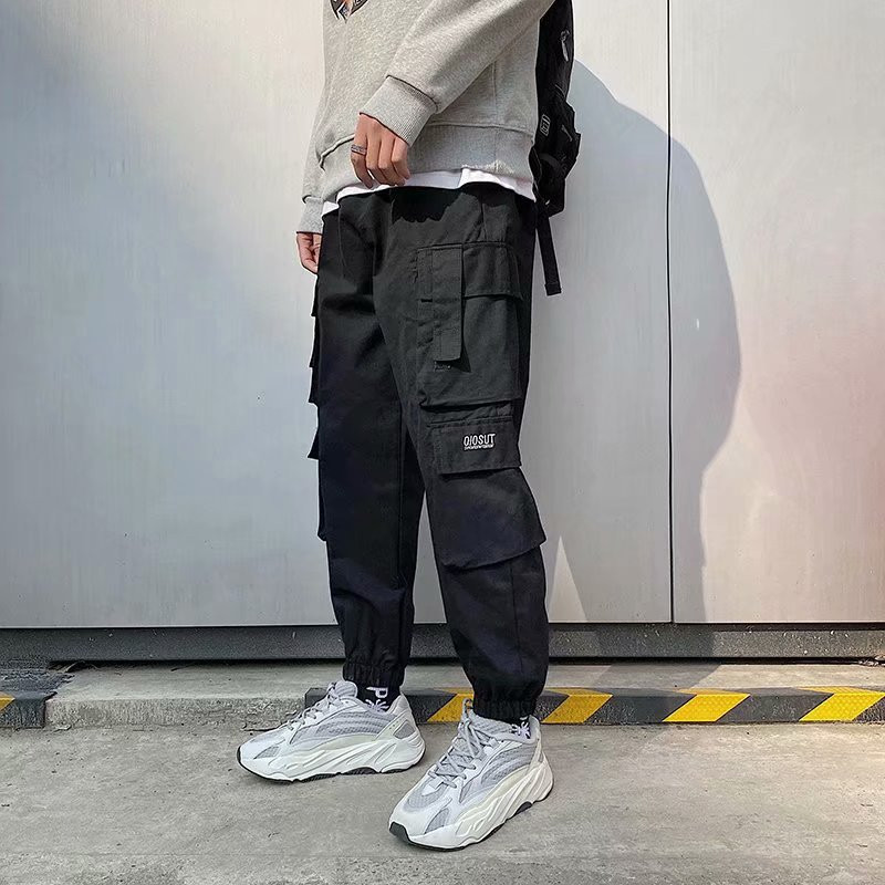 Meeste vabaajarõivad lahtised jooksupüksid meeste sörkimispüksid spordipüksid hip-hop kottis püksid tööriided dressipüksid