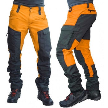 Мъжки модни цветни блокове с много джобове Спортни дълги карго панталони Работни панталони Мъжки тактически тренировъчни бързосъхнещи панталони