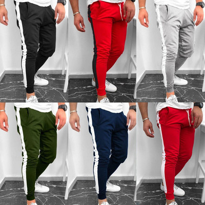 Pantaloni noi de fitness pentru bărbați, tendințe la modă, subțiri, casual, pentru alergare, pantaloni de sport cu mai multe buzunare, plini