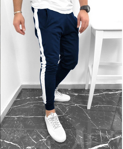 Muške nove muške hlače za fitness, modni trend, uske ležerne hlače za trčanje, jednobojne uske trenirke s više džepova