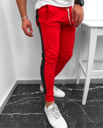 Muške nove muške hlače za fitness, modni trend, uske ležerne hlače za trčanje, jednobojne uske trenirke s više džepova