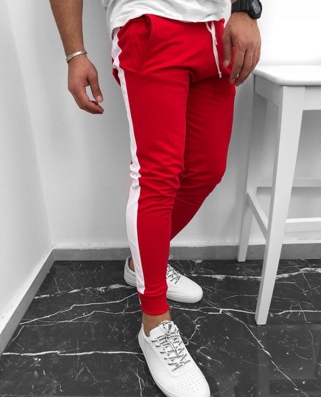 Muške nove muške hlače za fitness, modni trend, uske ležerne hlače za trčanje, jednobojne uske trenirke s više džepova