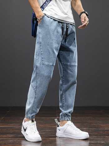 Άνοιξη Καλοκαίρι Μασίφ βαμβακερό casual φαρδύ τζιν ανδρικό τζιν Joggers Streetwear Harem Παντελόνι Τζιν Παντελόνι μεγάλο μέγεθος 6XL 7XL 8XL
