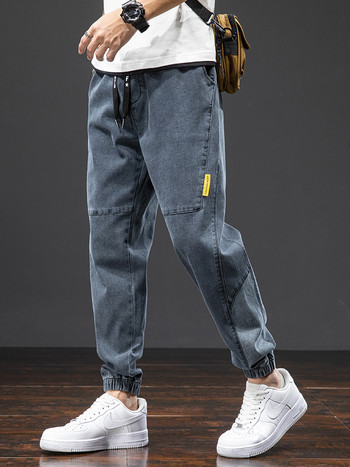 Άνοιξη Καλοκαίρι Μασίφ βαμβακερό casual φαρδύ τζιν ανδρικό τζιν Joggers Streetwear Harem Παντελόνι Τζιν Παντελόνι μεγάλο μέγεθος 6XL 7XL 8XL