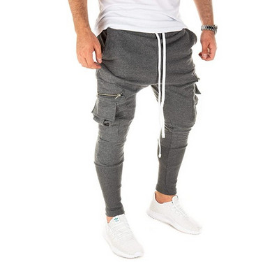 Ανδρικά Hot Sale Casual Slim Personality Αθλητικά Παντελόνια Πόδια Hip-hop Ανδρικά Παντελόνια με πολλές τσέπες μεγάλου μεγέθους