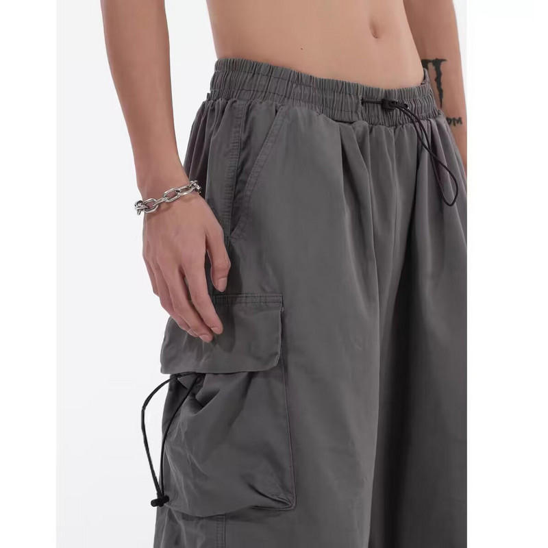 Mustad Meeste Püksid Suured püksid High Street Fashion Laia säärega Meeste Cargo Püksid Tänavarõivad Mood Harem Püksid Mehed