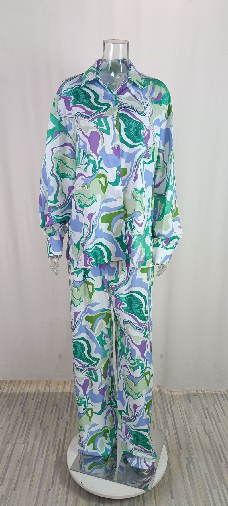 2023. aasta kevadine uhiuus naiste komplekt, moeprindiga streewear, lahtised särgid ja püksid, 2-osalised naiste lahtised rõivad