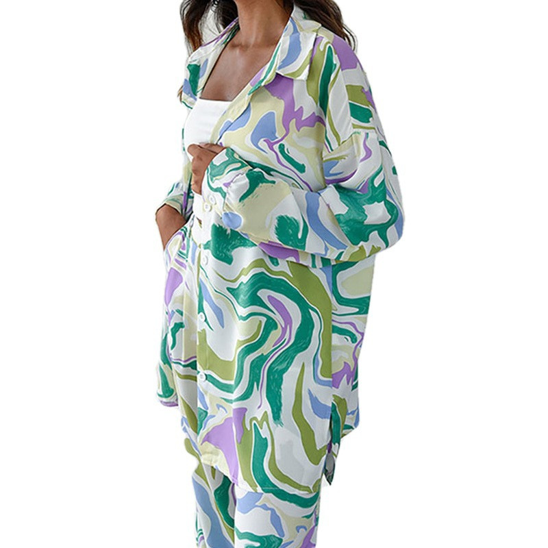 2023. aasta kevadine uhiuus naiste komplekt, moeprindiga streewear, lahtised särgid ja püksid, 2-osalised naiste lahtised rõivad