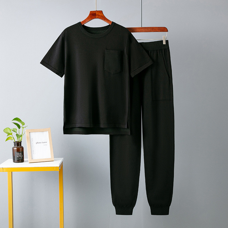 2023. aasta suvi, uued suured taskuga haaremipüksid, naiste massiivne lühikeste varrukatega särk, kaheosaline komplekt, naiste 2023. aasta vabaajamoe naisterõivad