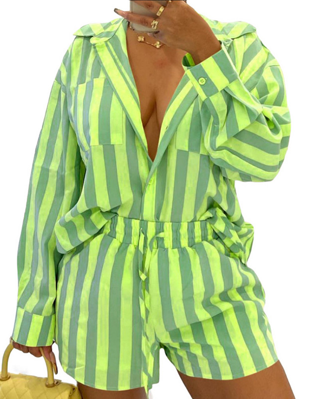 Jesen 2023., novo žensko dvodijelno kratko odijelo s dugim rukavima na preklop i kratke hlače za žene Ensemble Femme 2 Pièces