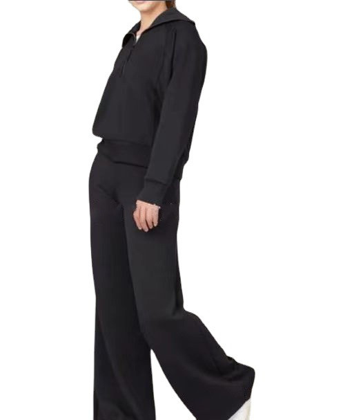 Novo proljeće 2023. Univerzalno modno ležerno žensko jednobojno odijelo s patentnim zatvaračem dugih rukava, žensko odijelo s hlačama za posao i posao.