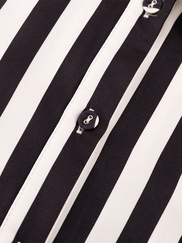 Naiste triibulise mustriga linane 2-osaline komplekt, poolvarrukatega särk ja sirgete pükstega kostüüm, 2023. aasta suvedaami šikk igapäevane tänavariietus