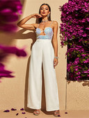 Naiste elegantsed sukkseriga kombinesoonikomplektid šikkad temperamendiga litritega laiad püksid 2023. aasta suvised naiste peoklubi tänavarõivad