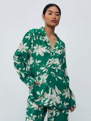 Ženska šik pidžama s printom lišća, kompleti od 2 komada, košulja s jednim kopčanjem i odijela s hlačama visokog struka, modna ženska odjeća za 2023.