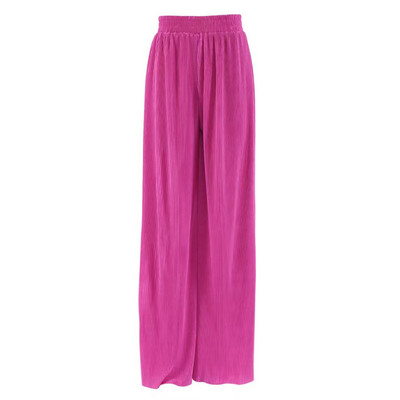 Suured naiste kodurõivad Elegantne plisseeritud kaheosaline komplekt avarate pikkade varrukatega pluusid ja kõrge vöökohaga laia säärega püksid naiste rõivad