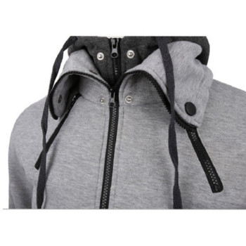 Ανδρικά μπουφάν με φερμουάρ 2023 Φθινοπωρινά χειμωνιάτικα casual fleece παλτό Bomber Jacket Κασκόλ Μόδας με κουκούλα Ανδρικά ρούχα με κουκούλα Slim Fit Hoody