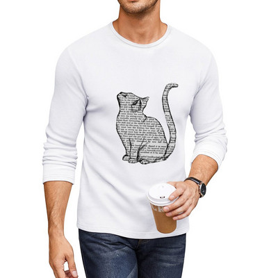 Nove knjige i mačke i knjige i mačke Duga majica kratkih rukava slatke majice veće veličine Anime majice majice kratkih rukava za muškarce pamuk