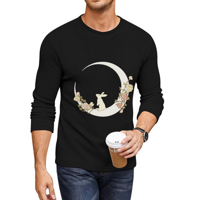 Duga majica New Moon Rabbit Majica za dječaka obična majica majice muška estetska odjeća muške šampionske majice