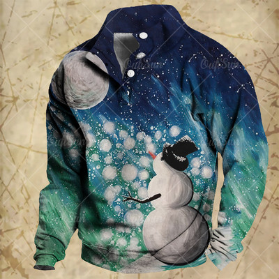 Sügisene meeste nööbid kapuuts Mood pikkade varrukatega ülisuured riided jõulud lumememm vabaaja kampsun Vintage kapuutsid meestele