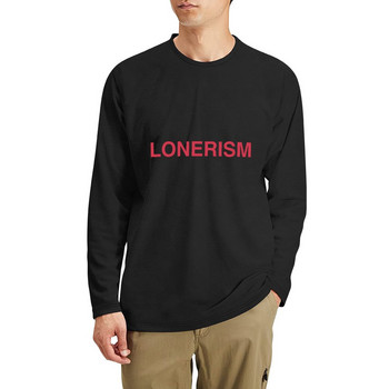 Нова дълга тениска Lonerism, забавна тениска, обикновена тениска, дрехи за мъже