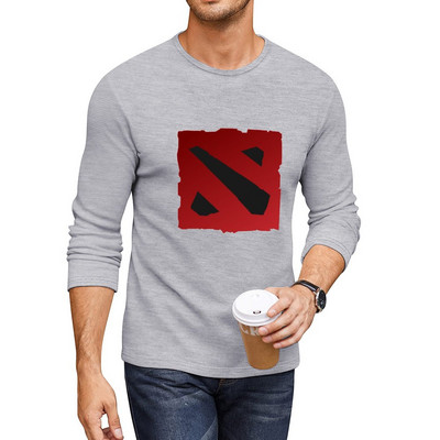 Νέο DOTA μακρύ μπλουζάκι φούτερ μαύρο μπλουζάκι vintage ανδρικό βαμβακερό μπλουζάκι