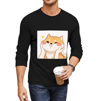 Uus Kawaii Shiba inu pikk T-särk armsad riided kohandatud t-särgid meeste t-särgid