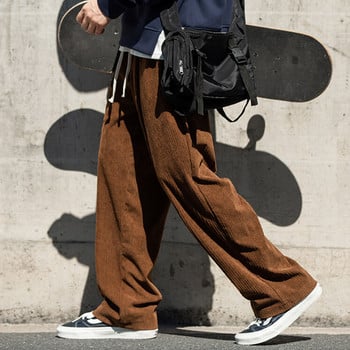 Ανδρικά casual παντελόνια Loose ίσια κοτλέ παντελόνι Ελαστική μέση Φούτερ Μόδα Streetwear Ανοιξιάτικα Ανδρικά αθλητικά παντελόνια jogger