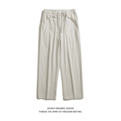 Muške ležerne hlače Široke ravne samtaste hlače Trenerke s elastičnim strukom Modna ulična odjeća Proljetne muške sportske jogger hlače