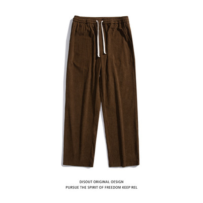 Muške ležerne hlače Široke ravne samtaste hlače Trenerke s elastičnim strukom Modna ulična odjeća Proljetne muške sportske jogger hlače