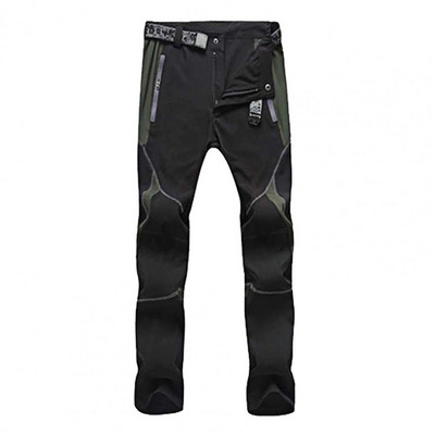 NUONEKO muške softshell zimske planinarske hlače, vodootporne i otporne na vjetar, tople flisove, debele, reflektirajuće, sportske hlače na otvorenom